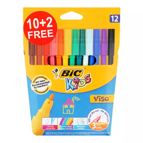 BIC Kids Visa Felt Pens 10 + 2 Pack BIC Kids Visa Felt Pens 10 + 2 Pack