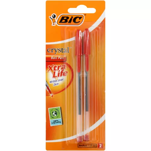 BIC Crystal life Pens Red 2 Pack BIC Crystal life Pens Red 2 Pack