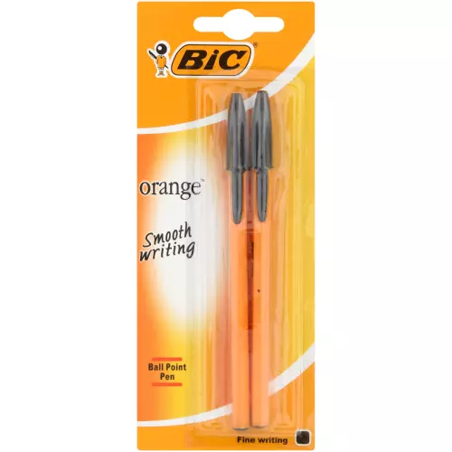 BIC Orange Fine Pens Black 2 Pack BIC Orange Fine Pens Black 2 Pack