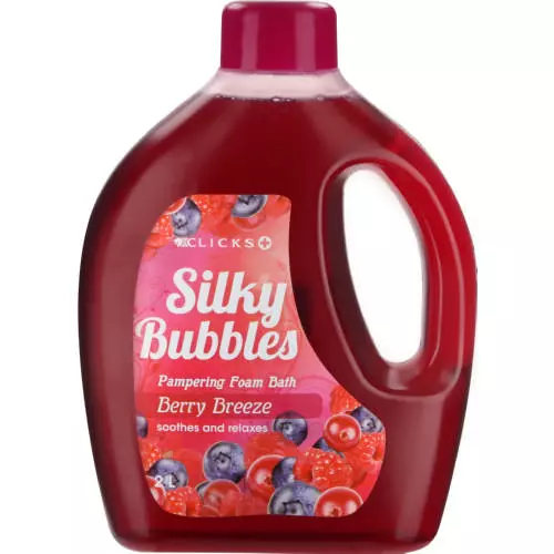 Clicks Silky Bubbles Pampering Foam Bath Berry Breeze 2Ls