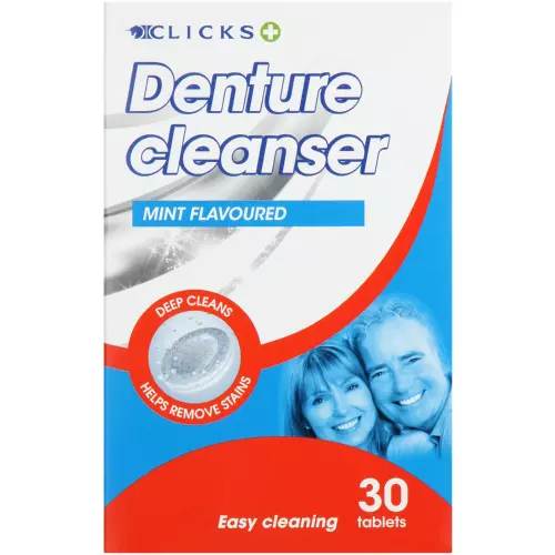 Clicks Denture Cleaning Tablets Mint 30 Tablets Clicks Denture Cleaning Tablets Mint 30 Tablets