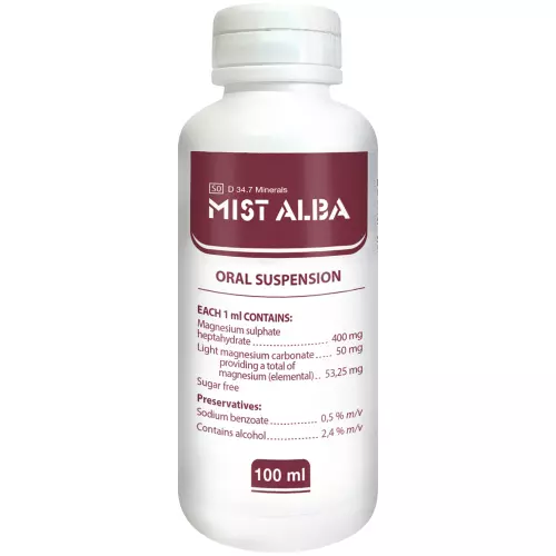 Mist Alba White Mixture Of Magnesium Sulphate 100ml Mist Alba White Mixture Of Magnesium Sulphate 100ml