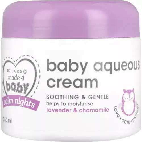 Made 4 Baby Calm Nights Baby Aqueous Cream Lavender & Chamomile 350ml Made 4 Baby Calm Nights Baby Aqueous Cream Lavender & Chamomile 350ml