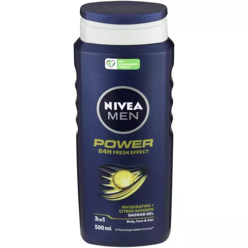 Nivea Men Power Refresh For Men Shower Gel 500ml Nivea Men Power Refresh For Men Shower Gel 500ml