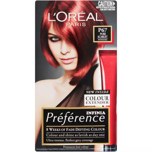 L'Oreal Superior Preference Permanent Hair Colour Pure Scarlet Intense P67