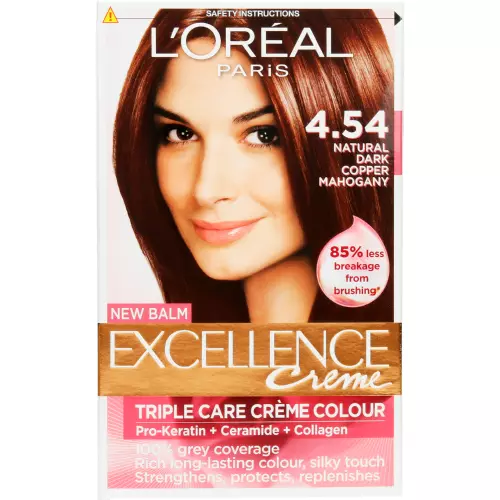 L'Oreal Excellence Creme Hair Colour Dark Copper Mahogany 4.54