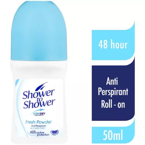 Shower To Shower Ladies Roll-On 50ml Fresh Powder
