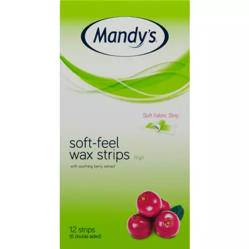 Mandy's Soft-Feel Wax Strips Legs 12 Wax Strips