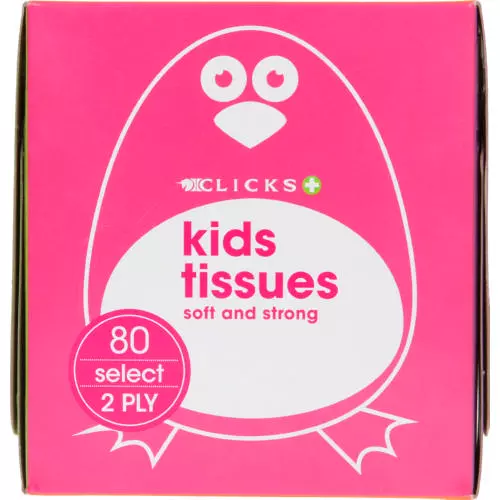 Clicks Kids 80 2-Ply Facial Tissues Clicks Kids 80 2-Ply Facial Tissues