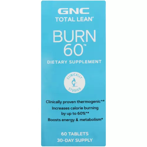 GNC Total Lean Burn 60 Thermogenic Dietary Supplement Cinnamon 60 Tablets GNC Total Lean Burn 60 Thermogenic Dietary Supplement Cinnamon 60 Tablets