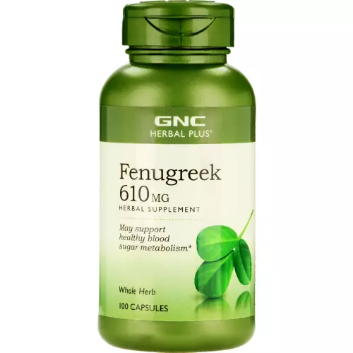 GNC Herbal Plus Fenugreek 610mg 100 Capsules