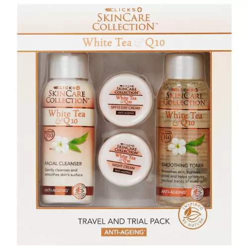 Clicks Skincare Collection White Tea & Q10 Travel & Trial Pack Clicks Skincare Collection White Tea & Q10 Travel & Trial Pack