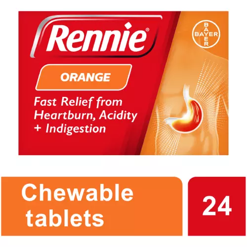Rennie Antacid Orange 24 Tablets