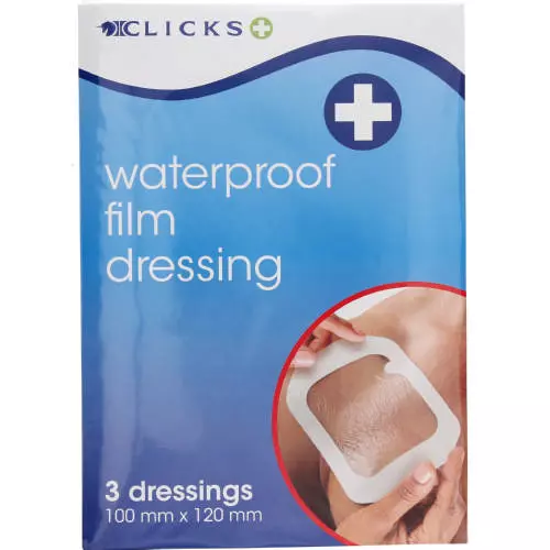 Clicks Waterproof Film Dressing 100mm x 120mm 3 Pack Clicks Waterproof Film Dressing 100mm x 120mm 3 Pack