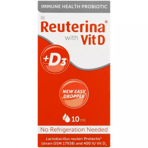 Reuterina Vit D Daily Immune Health Probiotic Drops 10ml