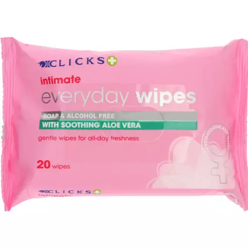 Clicks Intimate Everyday Wipes 20 Wipes