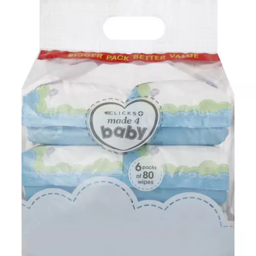 Made 4 Baby Baby Wipes 6 packs x 80 Wipes