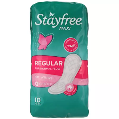 Stayfree Sanitary Pads Maxi Regular Thick Scented Pack Of 10 Stayfree Sanitary Pads Maxi Regular Thick Scented Pack Of 10