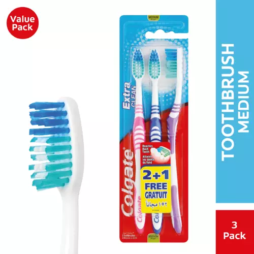 Extra Clean Toothbrushes Medium 3 Pack Extra Clean Toothbrushes Medium 3 Pack
