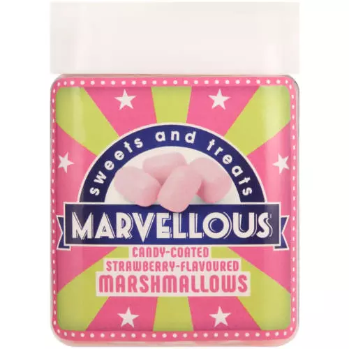 Marvellous Candy Coated Strawberry Mallows 80g Marvellous Candy Coated Strawberry Mallows 80g