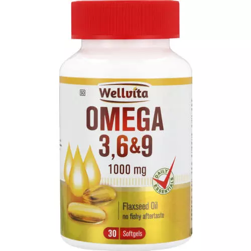 Omega 3,6+9 1000mg Flaxseed Oil Softgels 30 Softgels Omega 3,6+9 1000mg Flaxseed Oil Softgels 30 Softgels