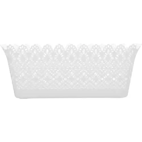 Clicks Plastic Lace Rectangular Holder White