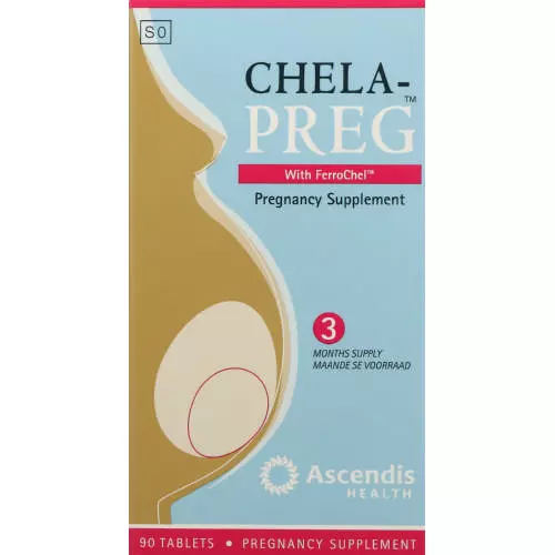 Chela-Preg With FerroChel Pregnancy Supplement 90 Tablets Chela-Preg With FerroChel Pregnancy Supplement 90 Tablets