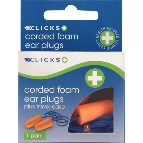 Clicks Torpedo Earplugs With Cord