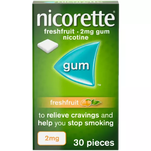 Nicorette Gum Freshfruit 2mg 30 Pieces