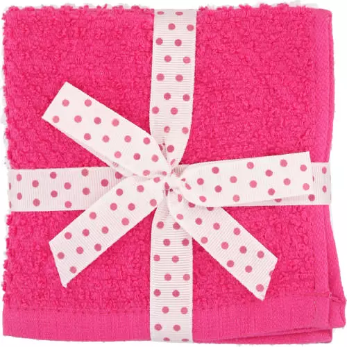 Clicks Face Cloth Set Fuschia, White, Plum & Cerise 4 Piece Clicks Face Cloth Set Fuschia, White, Plum & Cerise 4 Piece