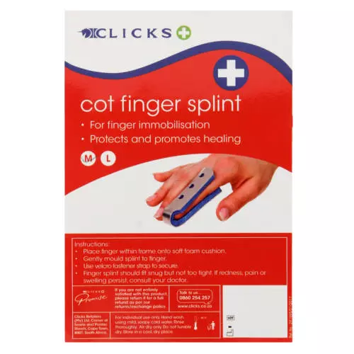 Cot Finger Splint Medium Cot Finger Splint Medium