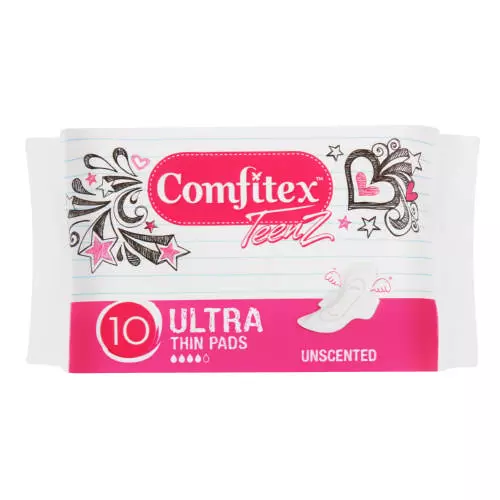 Comfitex Teenz Ultra Pads Unscented 10 Pads Comfitex Teenz Ultra Pads Unscented 10 Pads