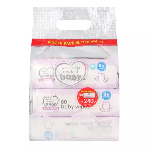Made 4 Baby Calming Wipes 3 pack x 80 Wipes Made 4 Baby Calming Wipes 3 pack x 80 Wipes