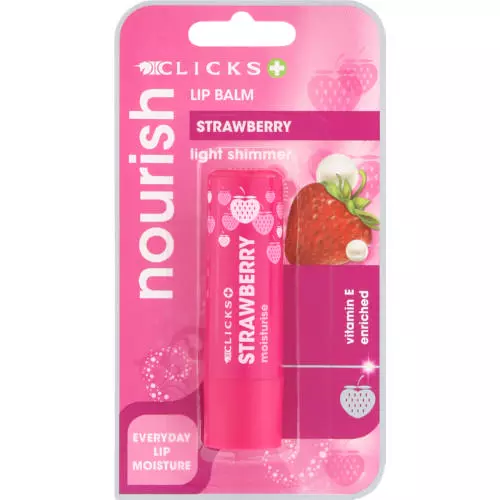 Clicks Single Lip Balm Strawberry