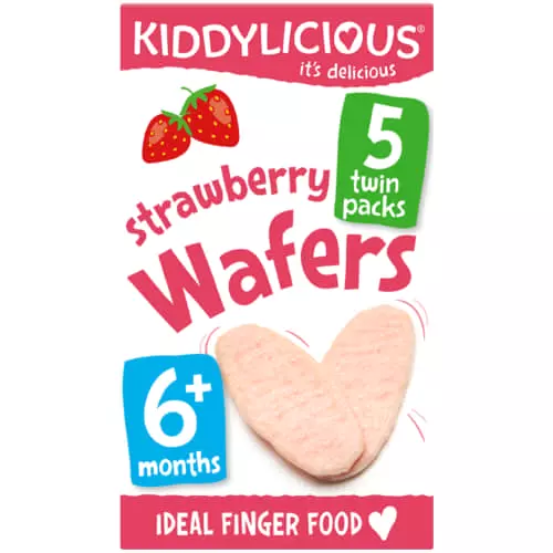 Kiddylicious Strawberry Wafers Multi-Pack 5x4g - 6 Months+
