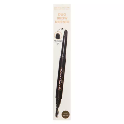 Revolution Duo Brow Pencil Dark Brown Revolution Duo Brow Pencil Dark Brown