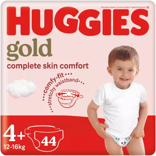 Huggies Gold Nappies Size 4+ 44's Huggies Gold Nappies Size 4+ 44's