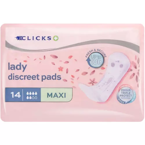 Clicks Incontinence Lady Discreet Pads Maxi 14 Pads Clicks Incontinence Lady Discreet Pads Maxi 14 Pads