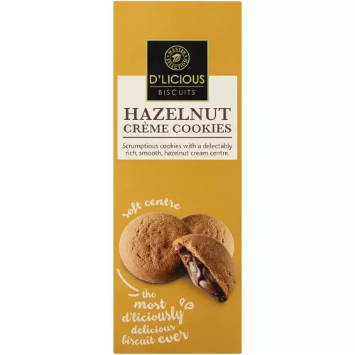 D'licious Biscuits Hazelnut Creme 150g D'licious Biscuits Hazelnut Creme 150g
