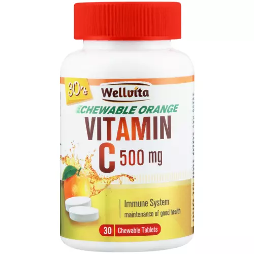 Wellvita Vitamin C 500mg Chewable Tablets 30 Tablets Wellvita Vitamin C 500mg Chewable Tablets 30 Tablets
