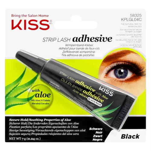 Kiss Strip Lash Adhesive With Aloe Black 75g Kiss Strip Lash Adhesive With Aloe Black 75g