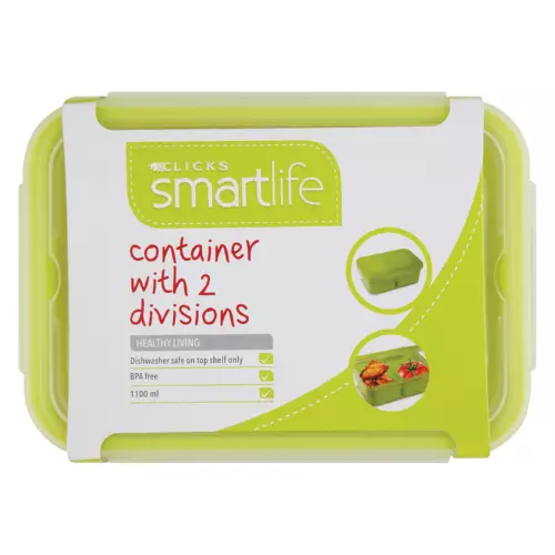 Smartlife Food Storage 2 Divider Container 1.1L Smartlife Food Storage 2 Divider Container 1.1L