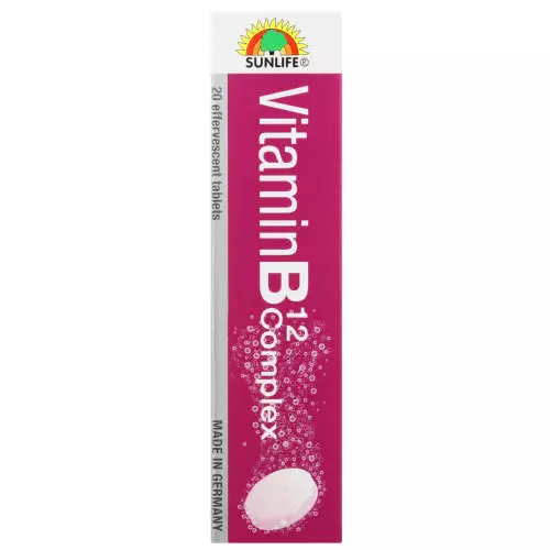 Sunlife Vitamin B12 & Complex 20 Effervescent Tablets Sunlife Vitamin B12 & Complex 20 Effervescent Tablets