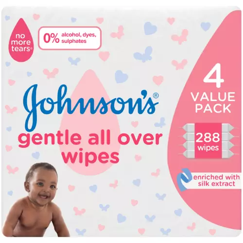 Johnson's Gentle All Over Baby Wipes Pack Of 288 Wipes