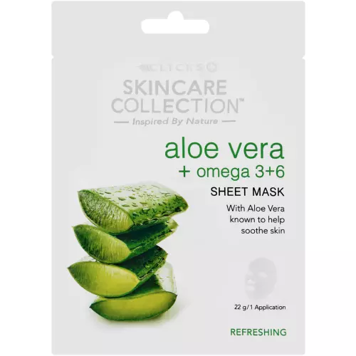 Clicks Skincare Collection Aloe Vera Facial Sheet Mask Clicks Skincare Collection Aloe Vera Facial Sheet Mask