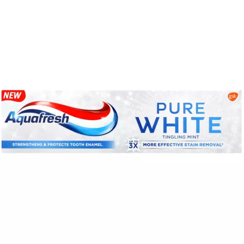 Aquafresh Pure White Toothpaste Tingling Mint