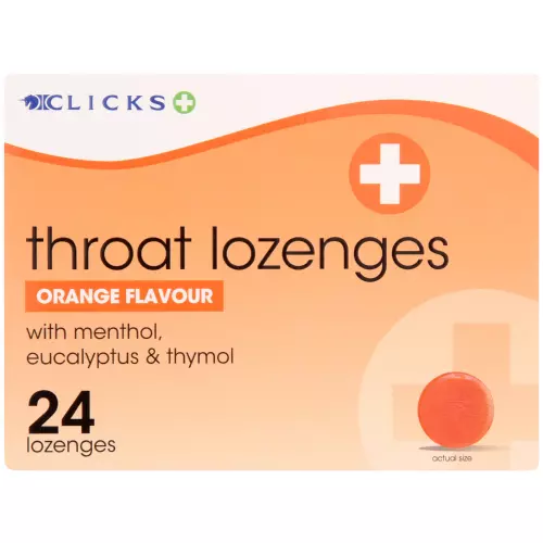 Clicks Throat Lozenges Orange 24 Lozenges Clicks Throat Lozenges Orange 24 Lozenges