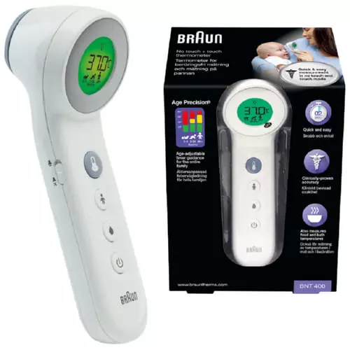 Braun BNT400 No Touch And Touch Thermometer Braun BNT400 No Touch And Touch Thermometer