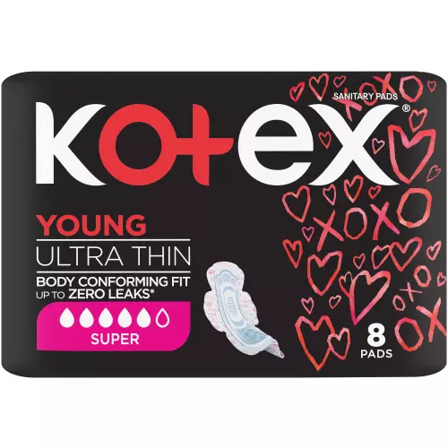 Kotex Young Ultra Super & Wings 8's Kotex Young Ultra Super & Wings 8's