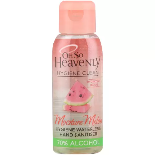 Oh So Heavenly Hygiene Clean 70% Alcohol Hygiene Waterless Hand Sanitiser Moisture Melon 60ml